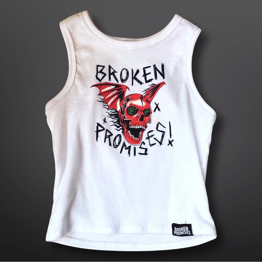 Broken Promises Ribbed Crop Tank Top